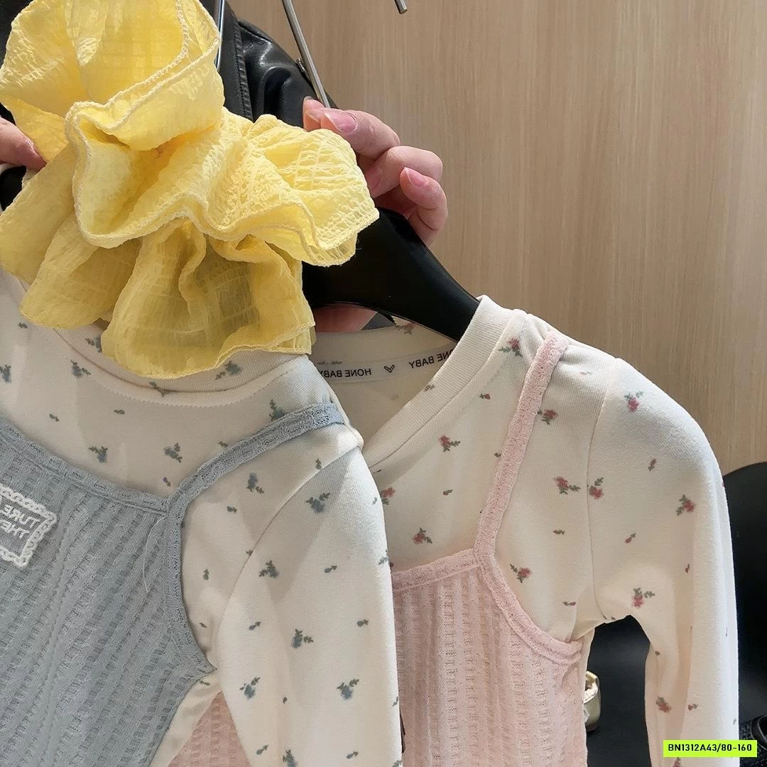 ÁO NỈ HOA NHÍ GIẢ 2 LỚP