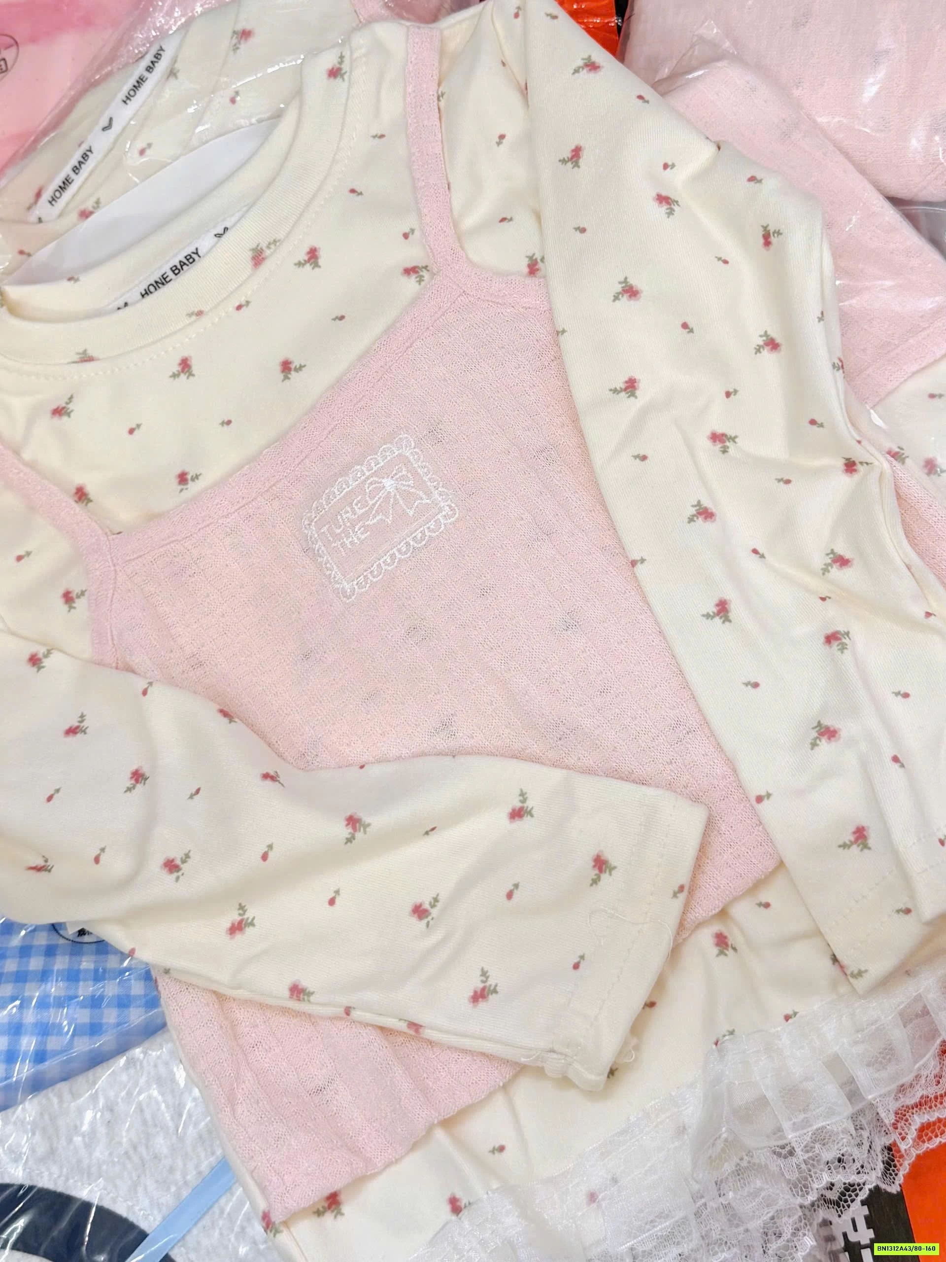 ÁO NỈ HOA NHÍ GIẢ 2 LỚP