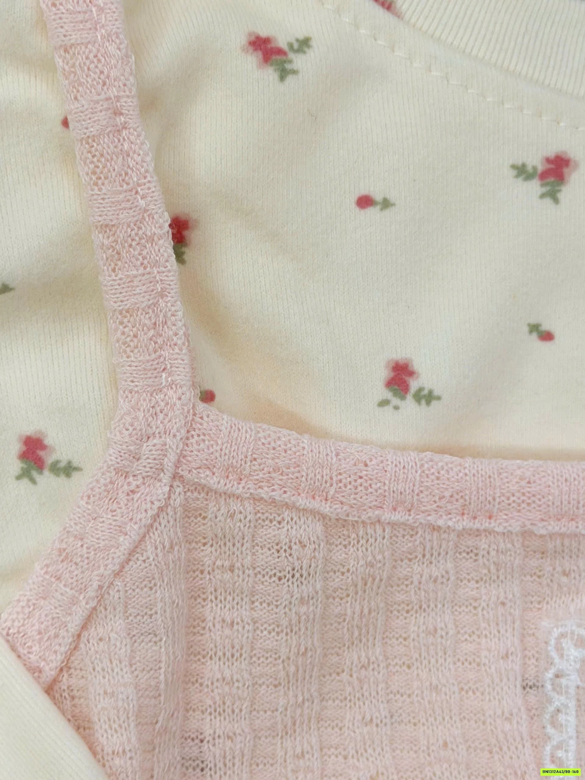 ÁO NỈ HOA NHÍ GIẢ 2 LỚP