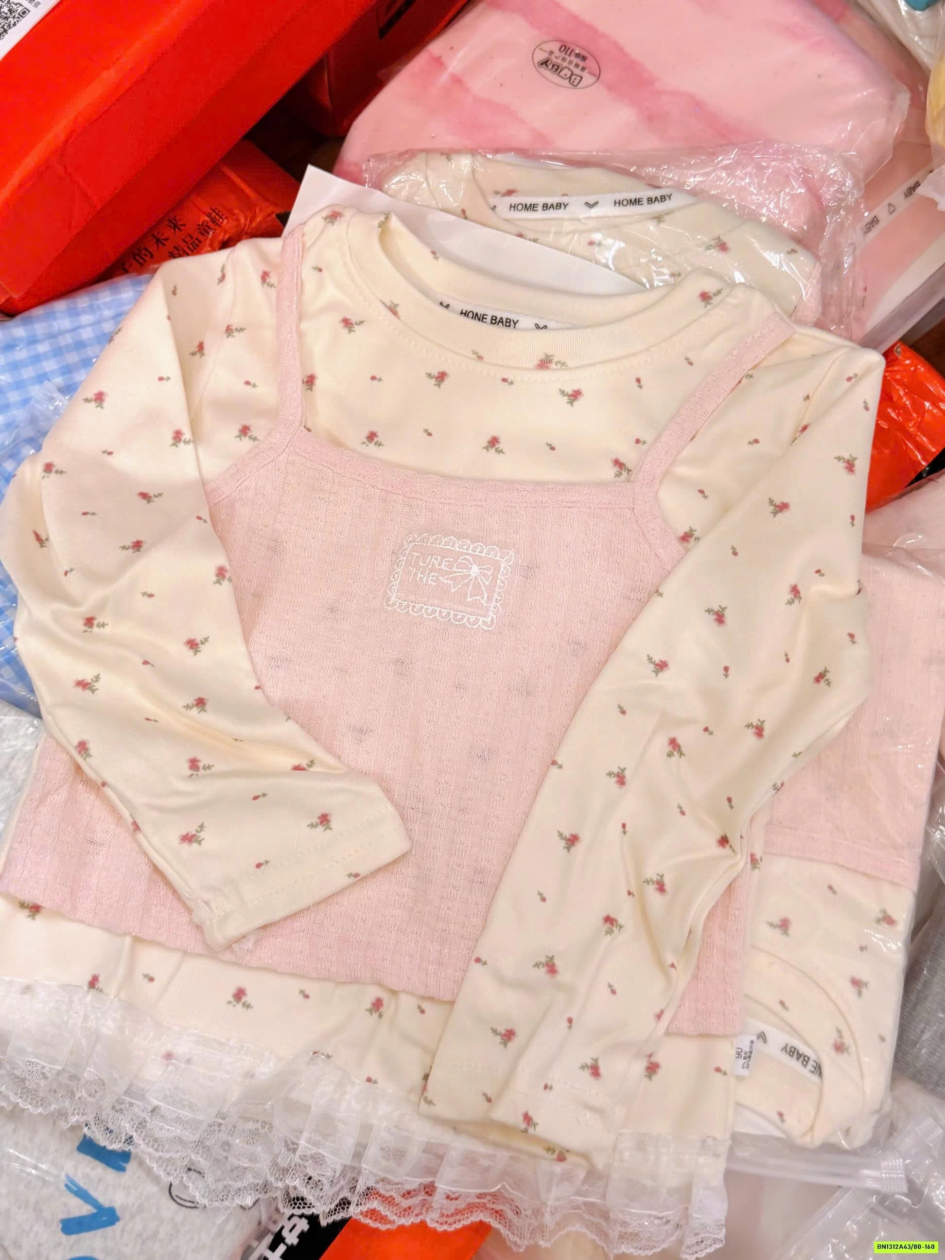 ÁO NỈ HOA NHÍ GIẢ 2 LỚP