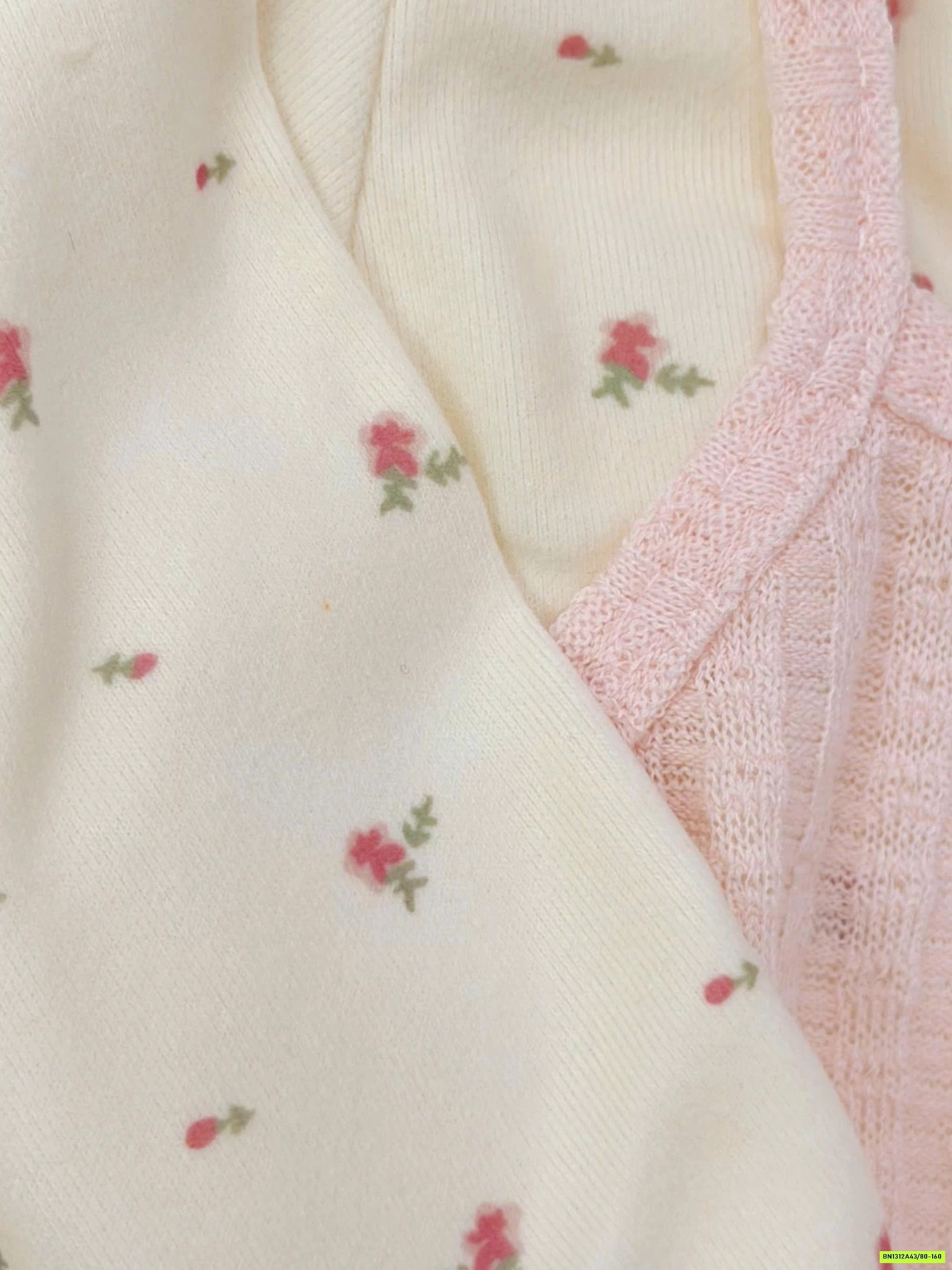 ÁO NỈ HOA NHÍ GIẢ 2 LỚP