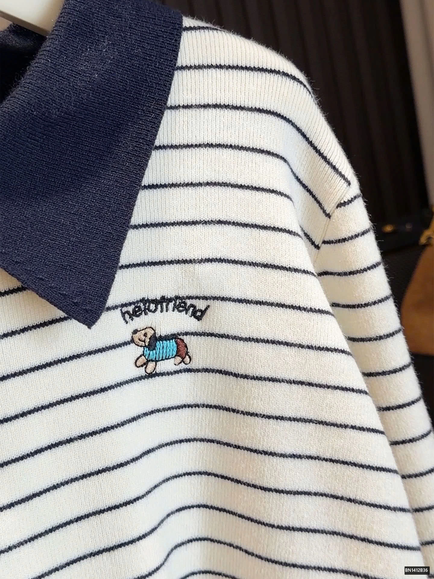 ÁO LEN KẺ CỔ POLO