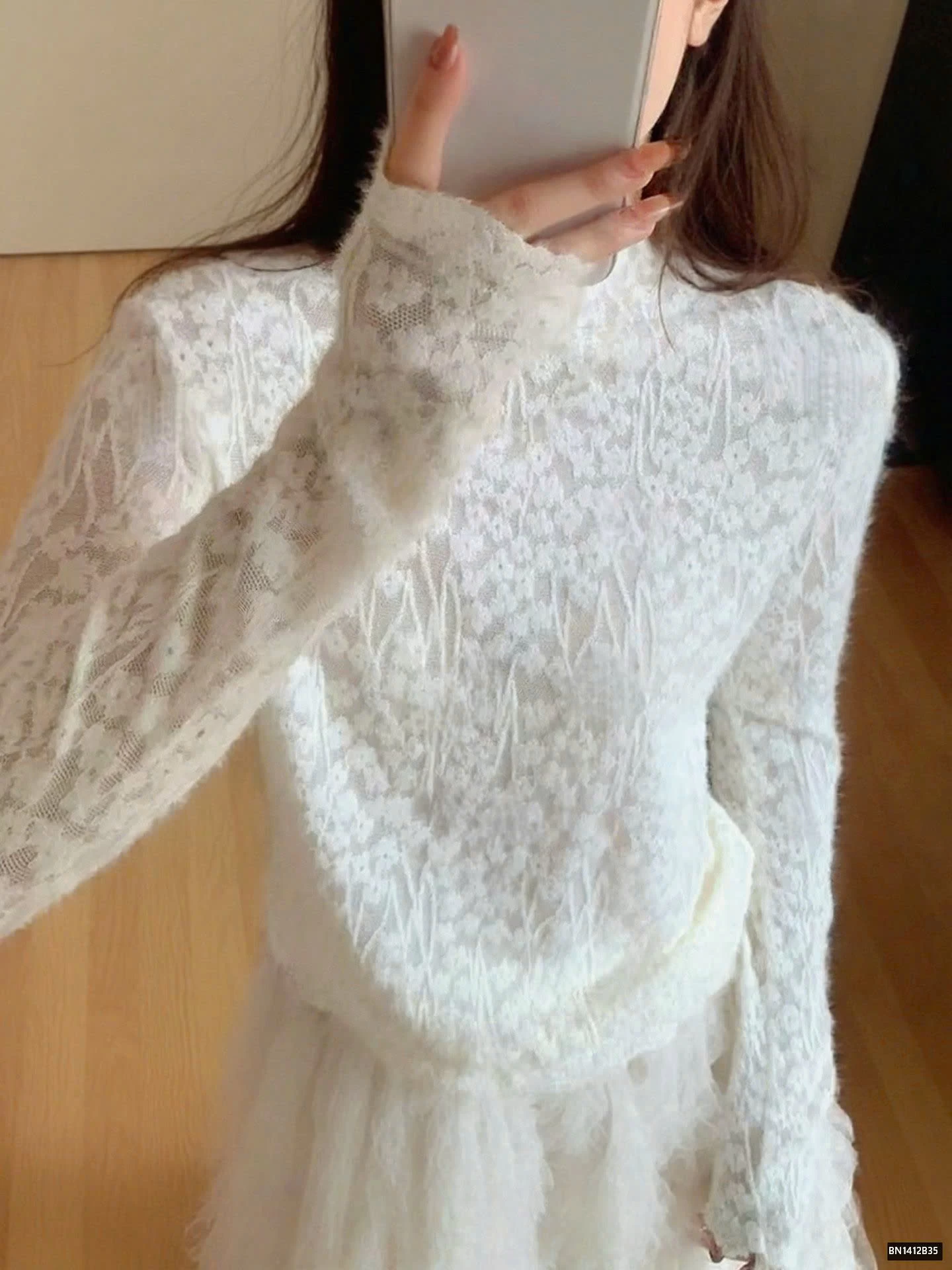 ÁO REN CAO CỔ LÓT NHUNG