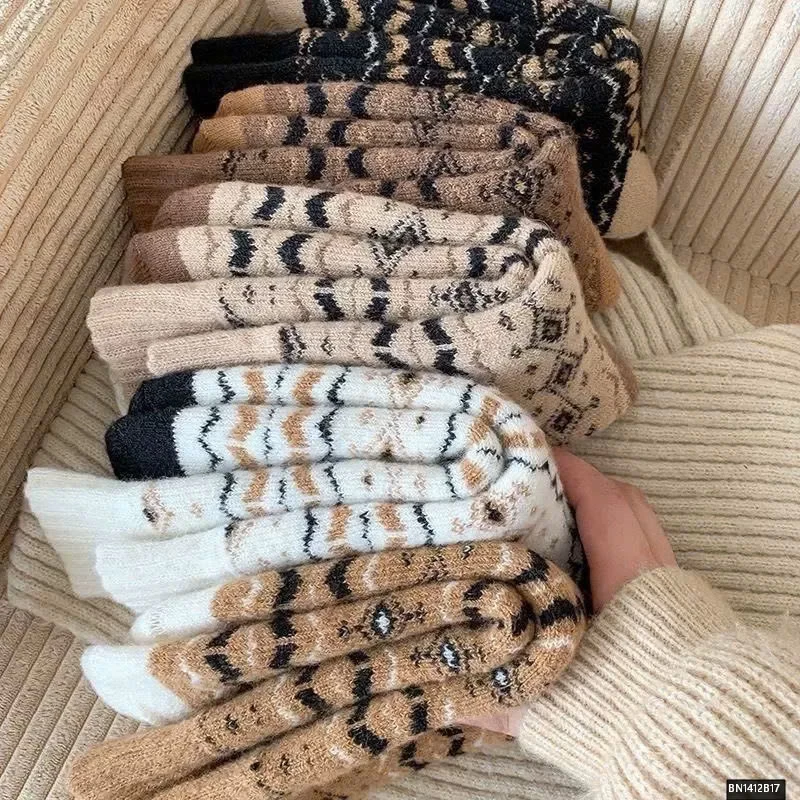 SET 5 ĐÔI TẤT THỔ CẨM VẢI BÔNG DÀY