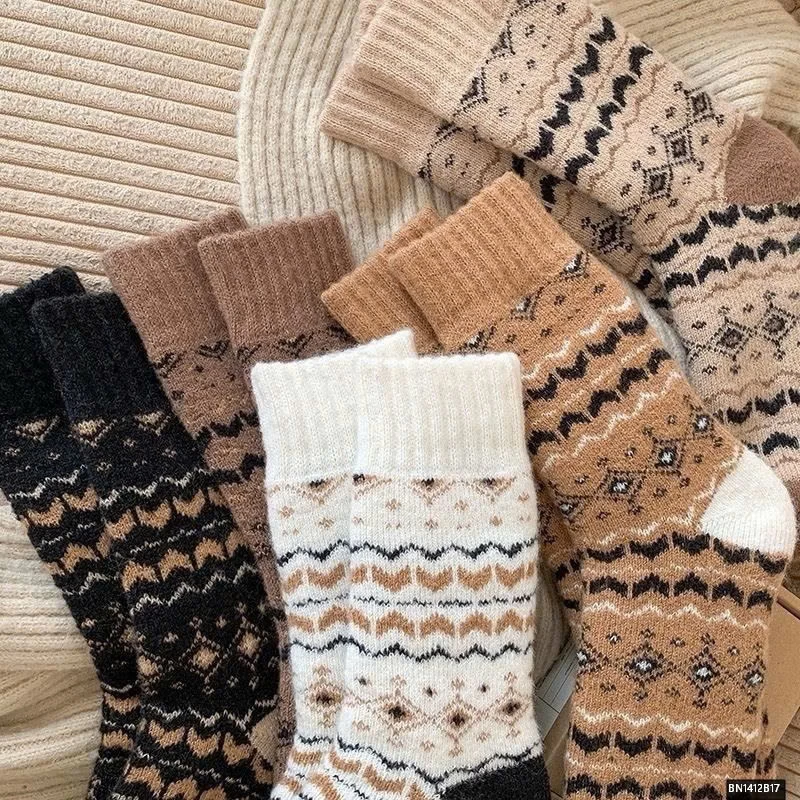 SET 5 ĐÔI TẤT THỔ CẨM VẢI BÔNG DÀY