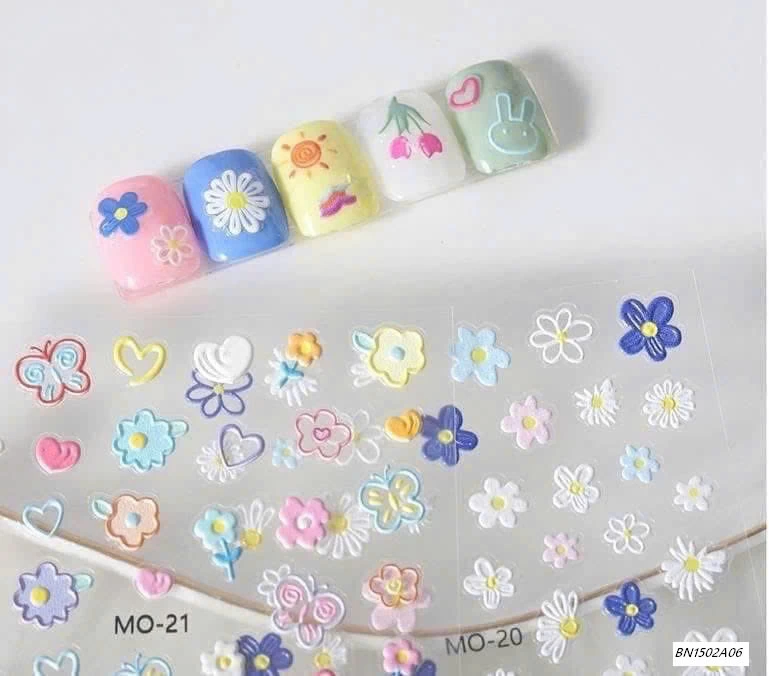 SÉT 6 TẤM STICKER DÁN MÓNG