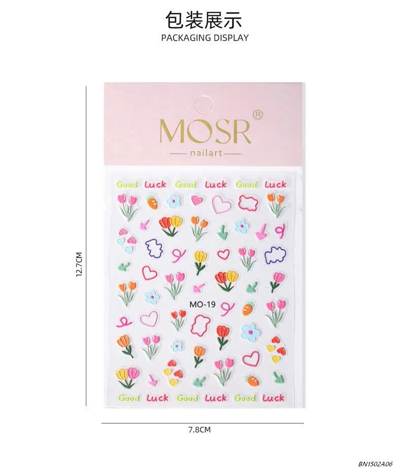 SÉT 6 TẤM STICKER DÁN MÓNG