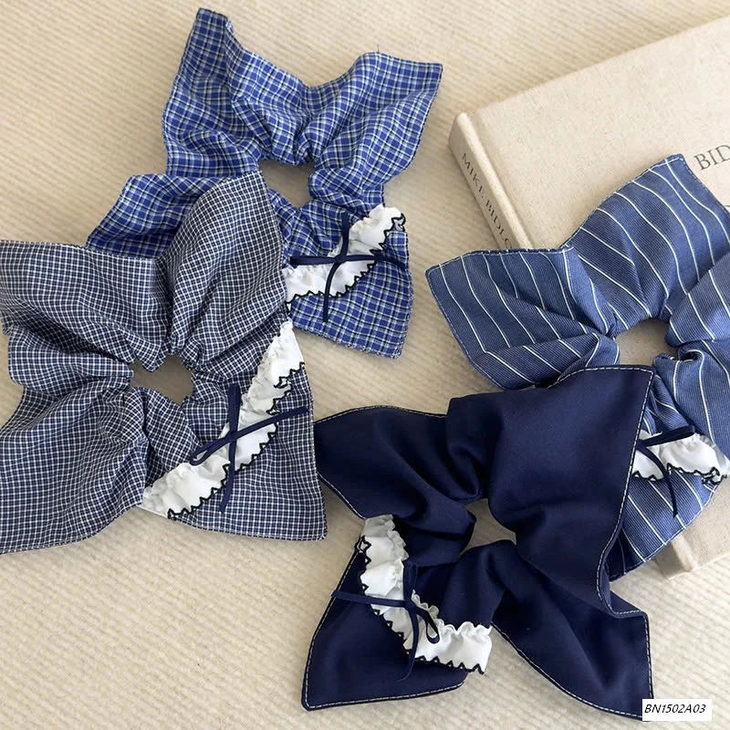 SÉT 2 BUỘC TÓC CARO NƠ