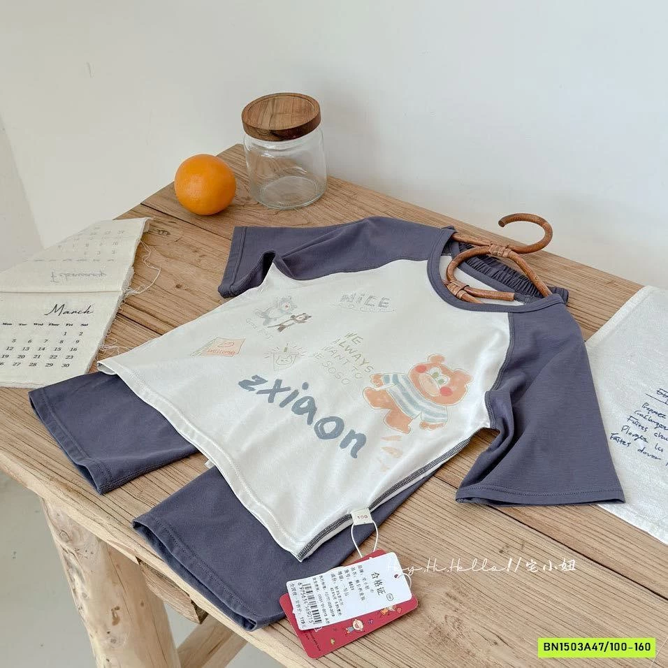 BỘ TENCEL QUẦN LỠ PHỐI MÀU TAY