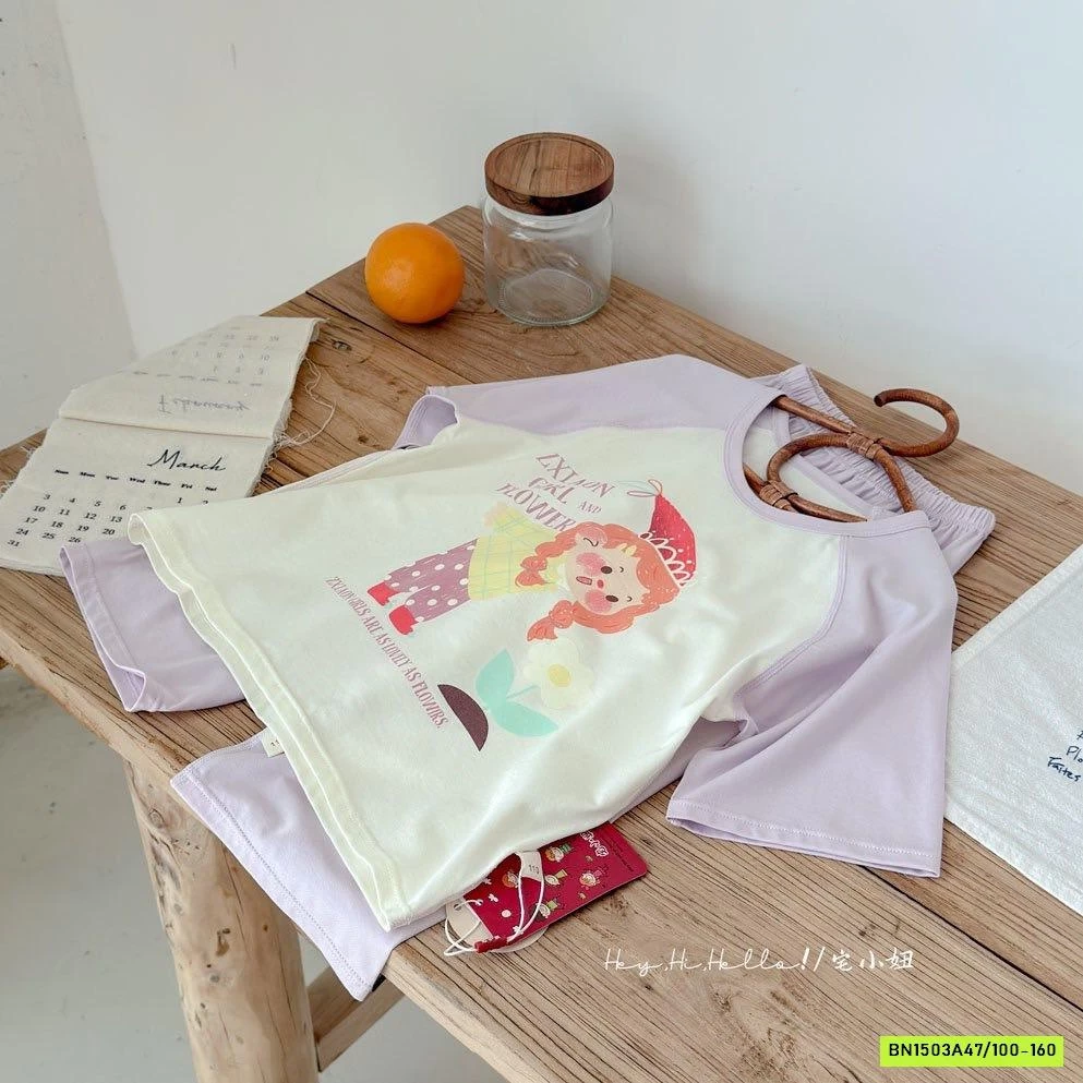 BỘ TENCEL QUẦN LỠ PHỐI MÀU TAY