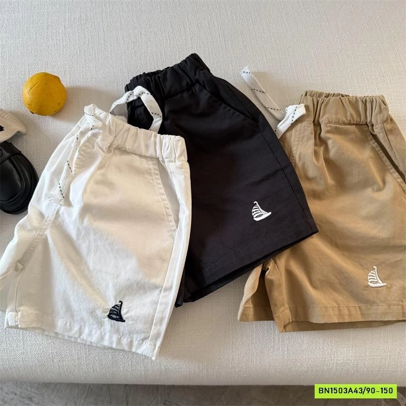 SHORT THÔ THÊU LOGO THUYỀN 71838 MMY