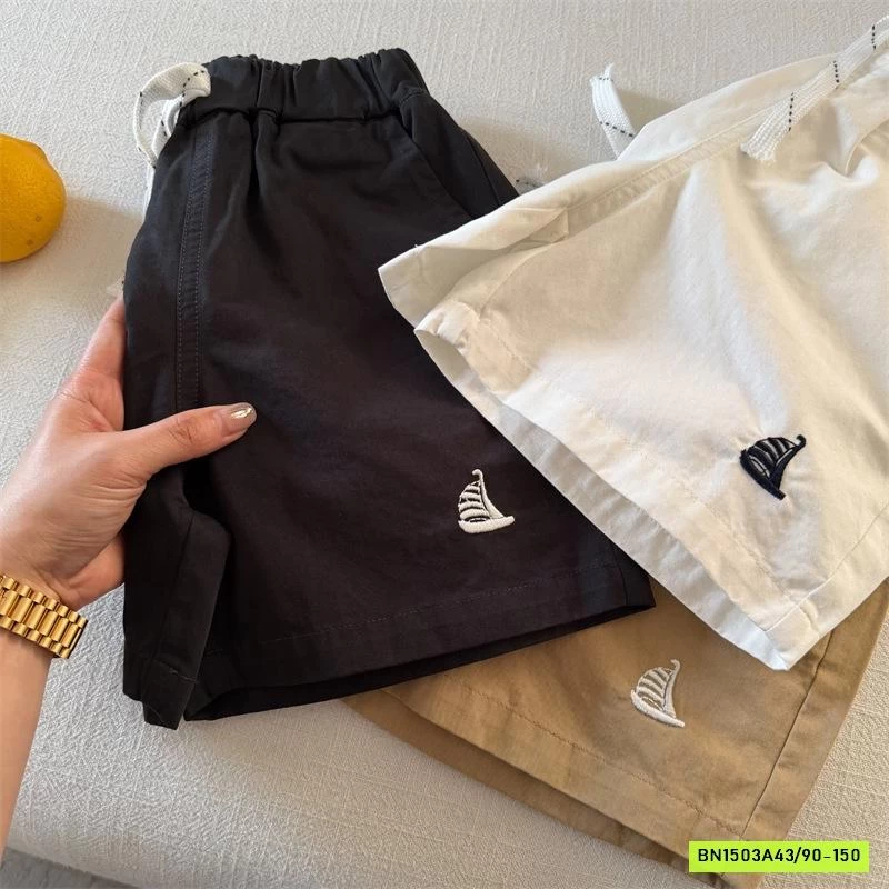 SHORT THÔ THÊU LOGO THUYỀN 71838 MMY