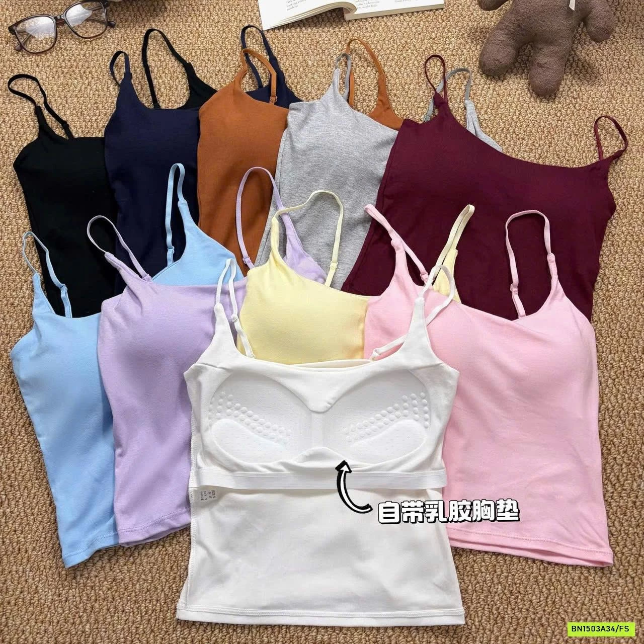 ÁO 2 DÂY QUAI MẢNH KÈM BRA