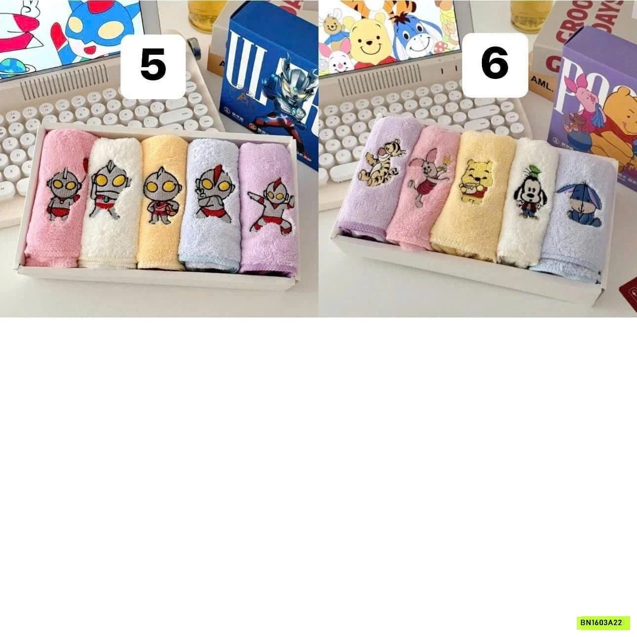 SÉT 5 KHĂN MẶT SIÊU MỀM CHO BÉ