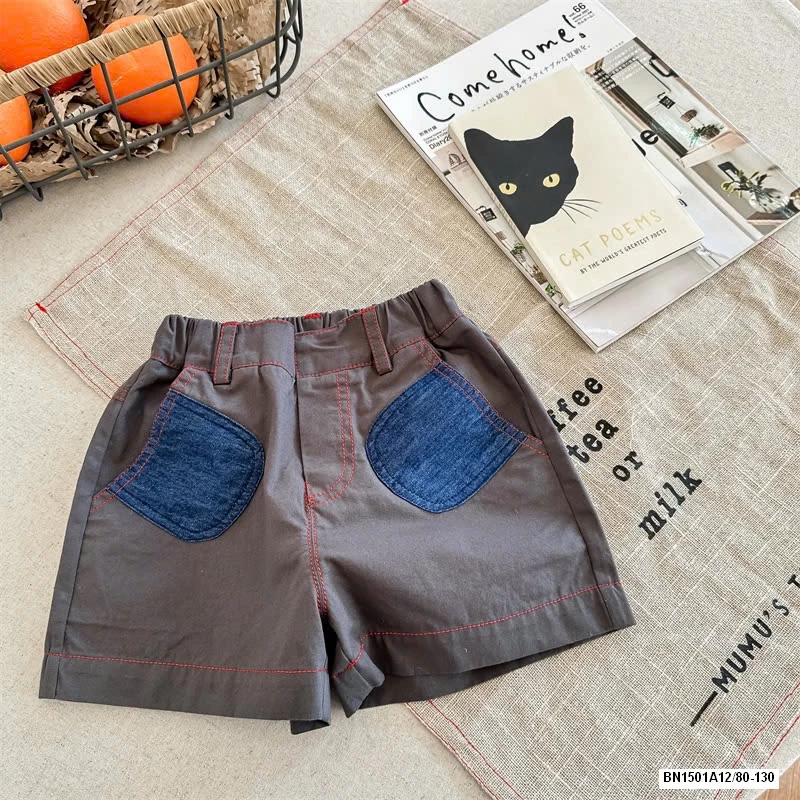 SHORT THÔ PHỐI MÀU TÚI ADBABY