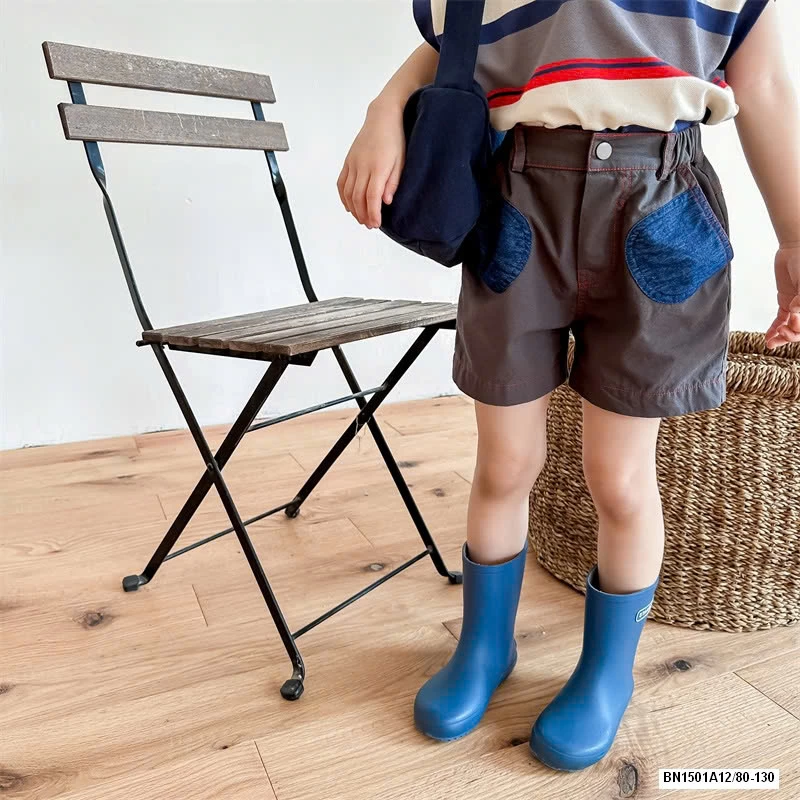 SHORT THÔ PHỐI MÀU TÚI ADBABY