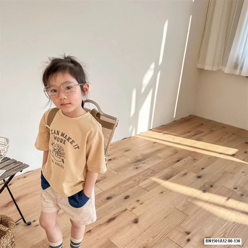 SHORT THÔ PHỐI MÀU TÚI ADBABY