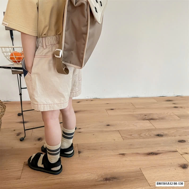 SHORT THÔ PHỐI MÀU TÚI ADBABY