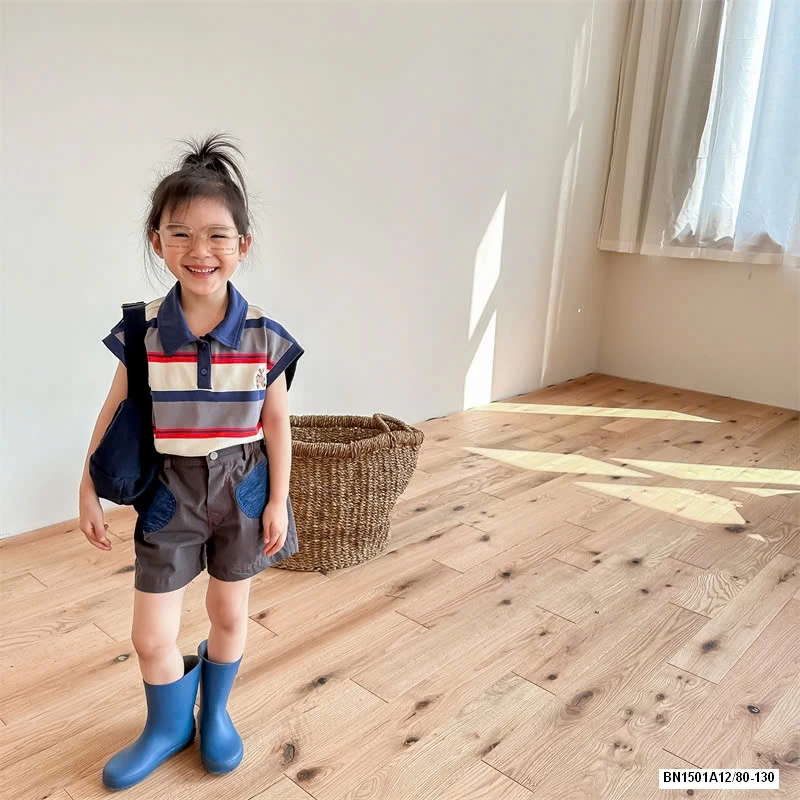 SHORT THÔ PHỐI MÀU TÚI ADBABY