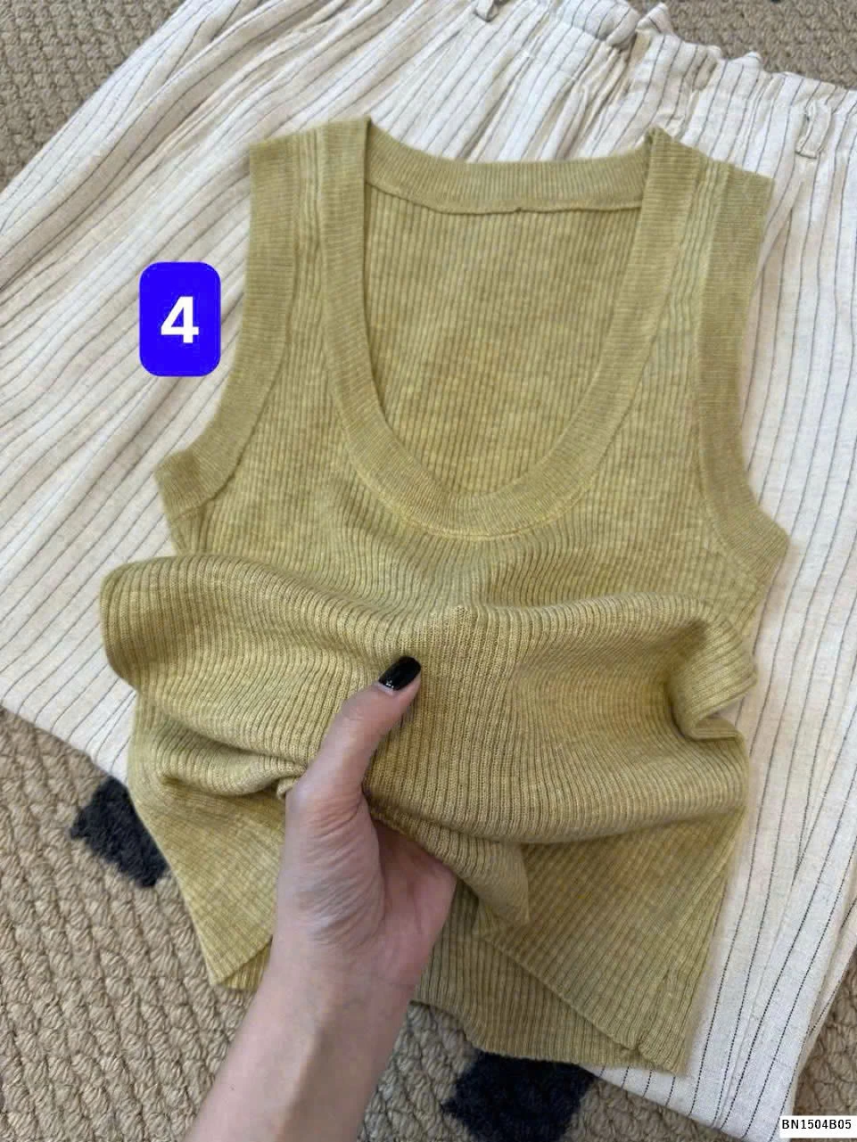 ÁO BA LỖ DỆT KIM NỮ