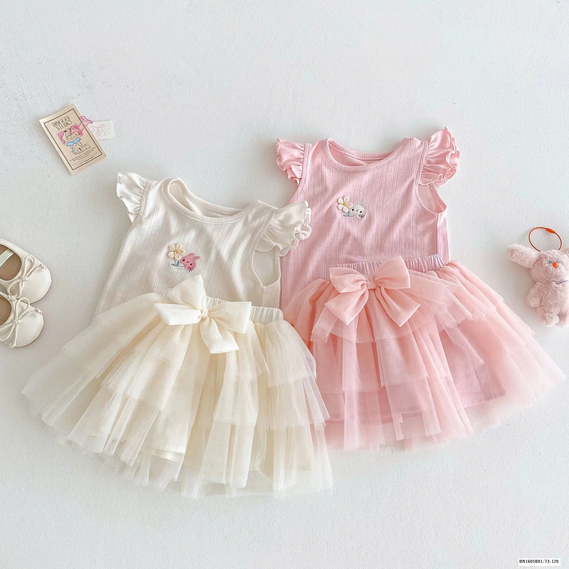 SET ÁO SÁT NÁCH MIX CHÂN VÁY VOAN NƠ