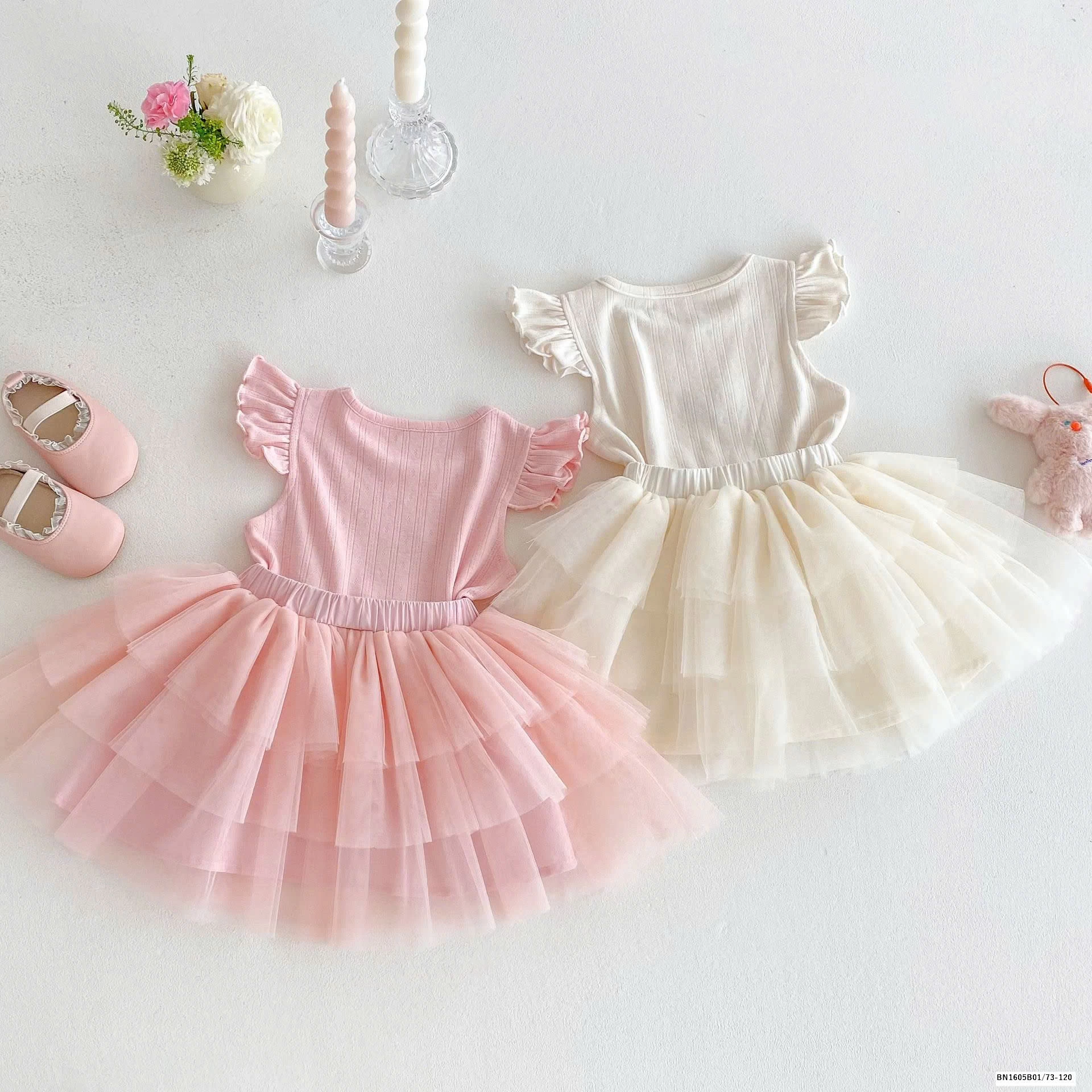 SET ÁO SÁT NÁCH MIX CHÂN VÁY VOAN NƠ