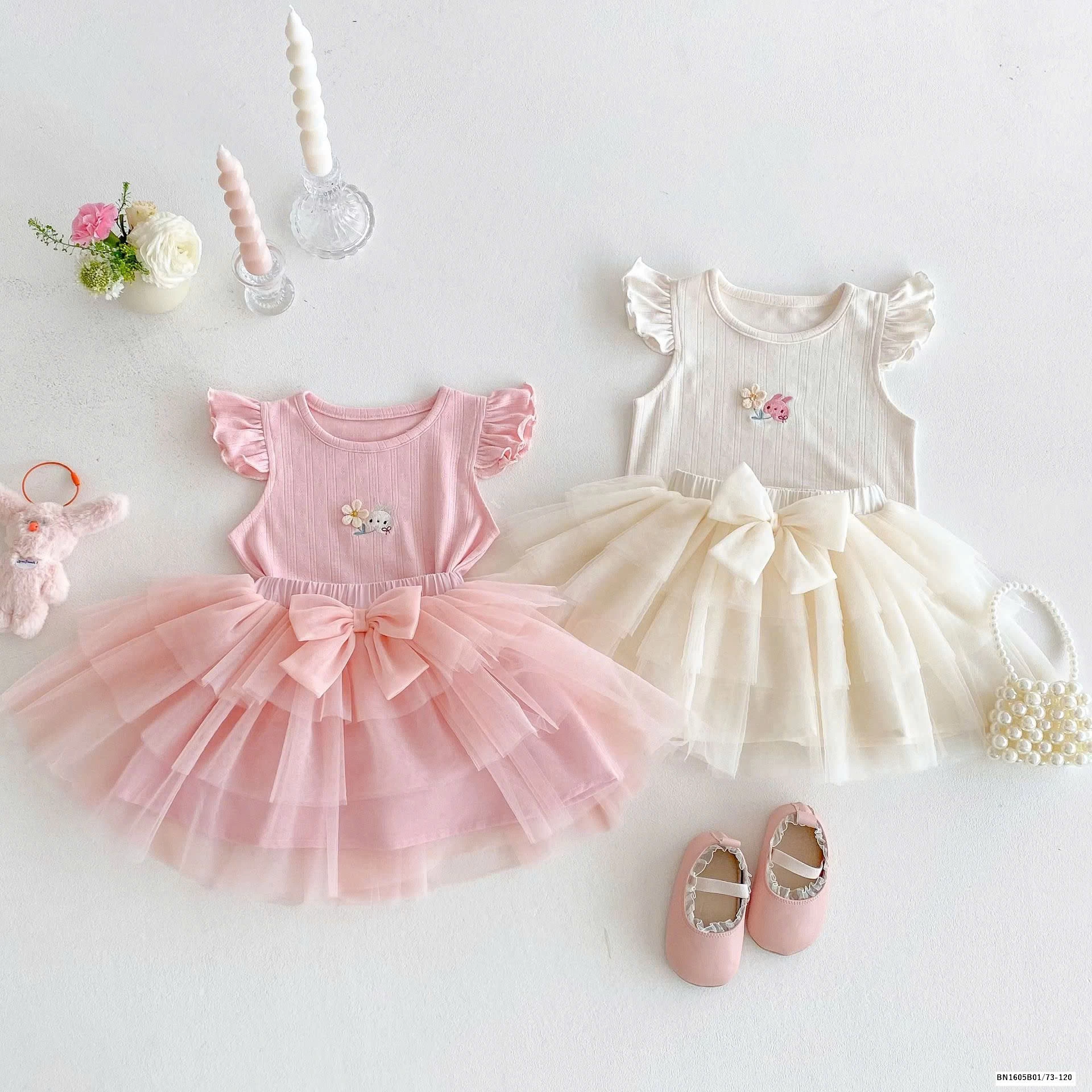 SET ÁO SÁT NÁCH MIX CHÂN VÁY VOAN NƠ