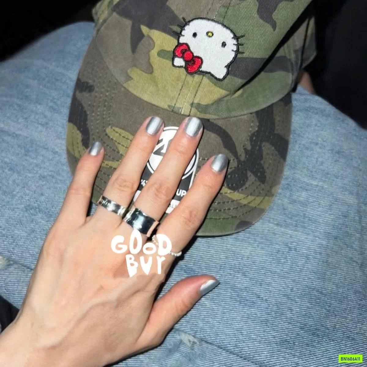 MŨ KẾT RẰN RI THÊU KITTY