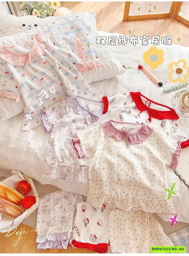 BỘ ĐŨI MỀM CỔ VIỀN BÁNH BÈO