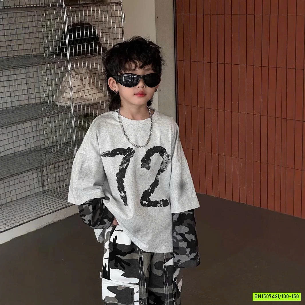 ÁO THUN SỐ 13 RẰN RI GIẢ 2 LỚP