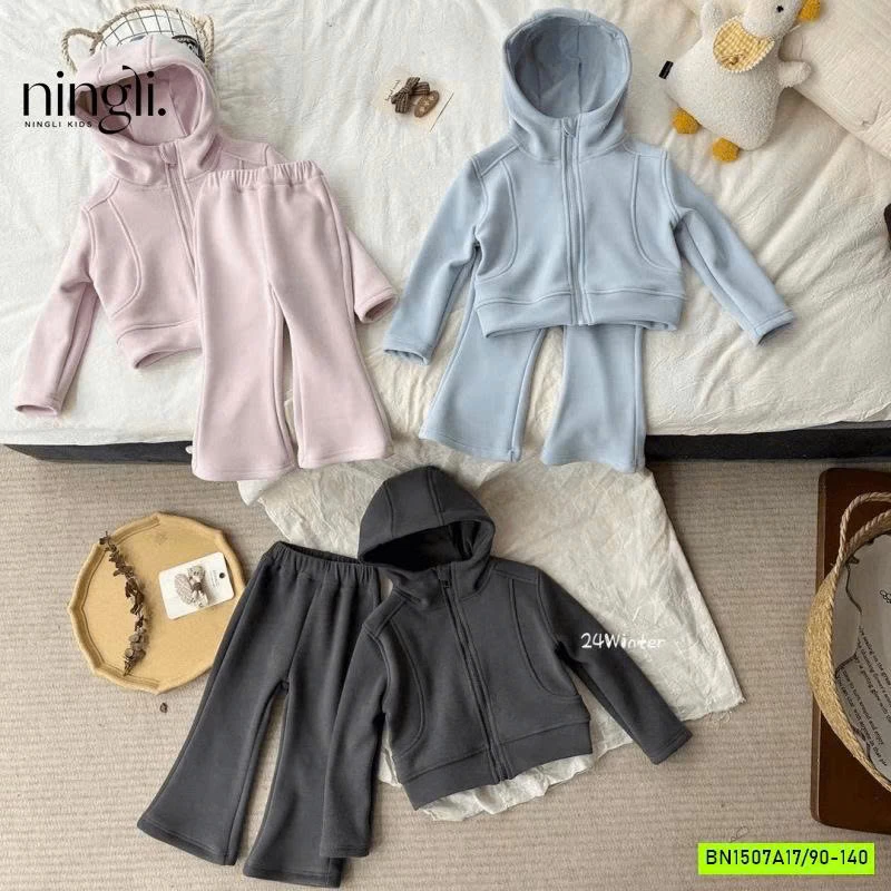 SÉT NỈ ÁO KHOÁC LIỀN MŨ