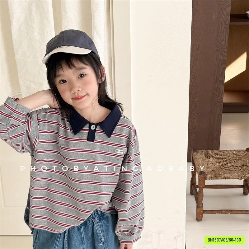 THUN KẺ POLO DÀI TAY ADBABY
