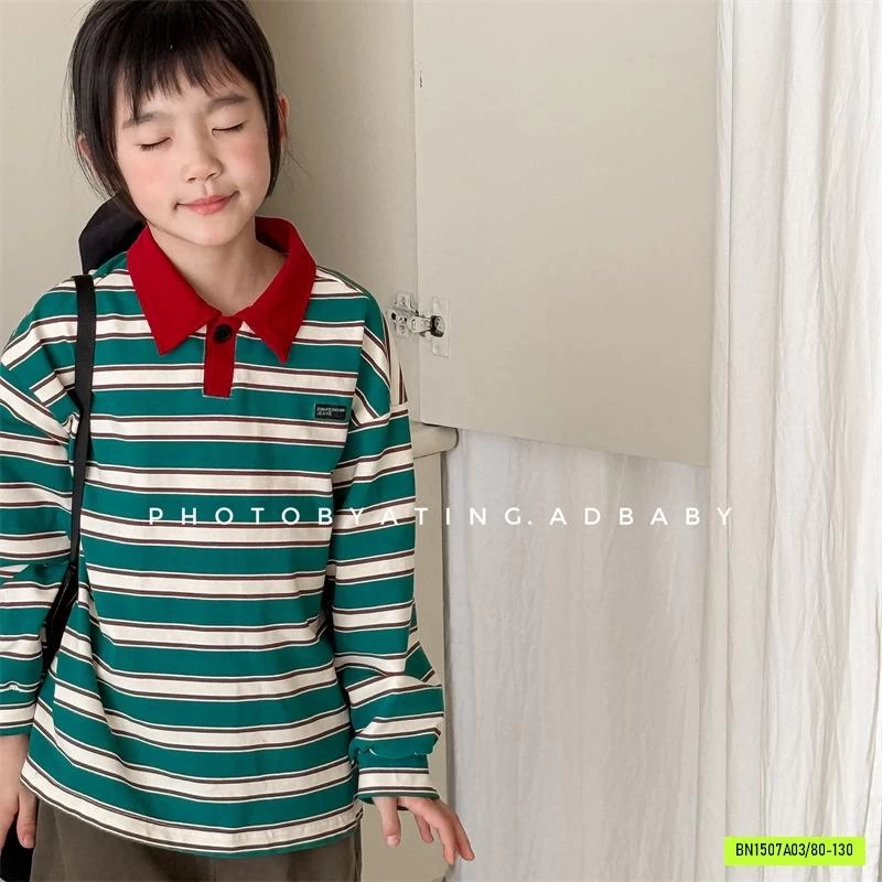 THUN KẺ POLO DÀI TAY ADBABY