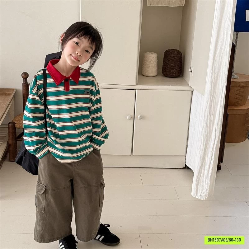 THUN KẺ POLO DÀI TAY ADBABY