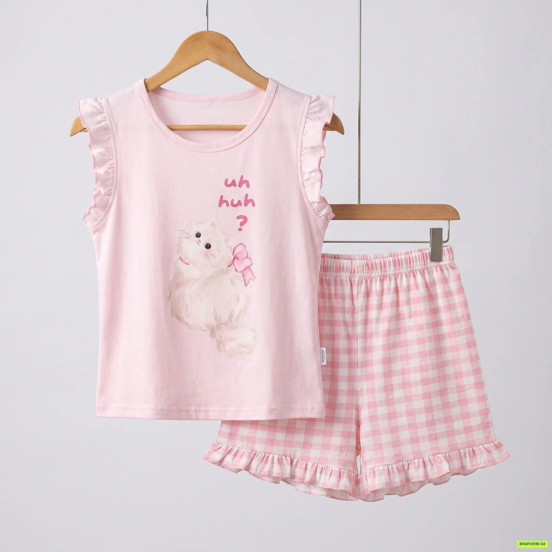 BỘ COTTON BÉ GÁI VIỀN BÈO DỄ THƯƠNG