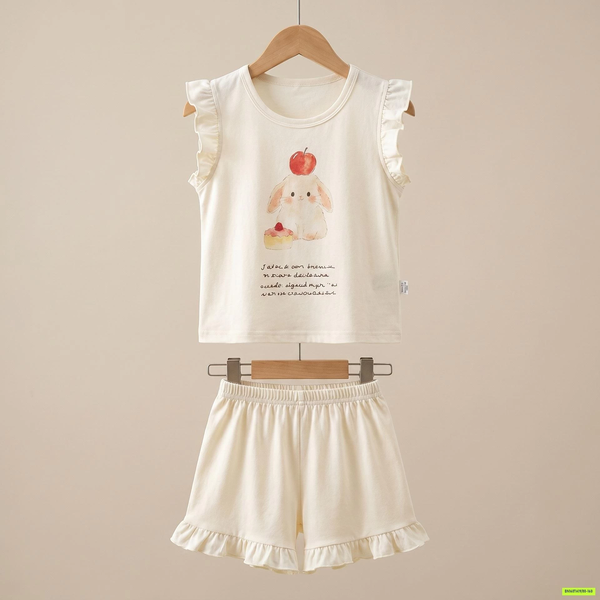 BỘ COTTON BÉ GÁI VIỀN BÈO DỄ THƯƠNG