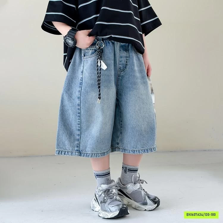 ÁO KẺ LOANG MIX JEANS LỠ BT