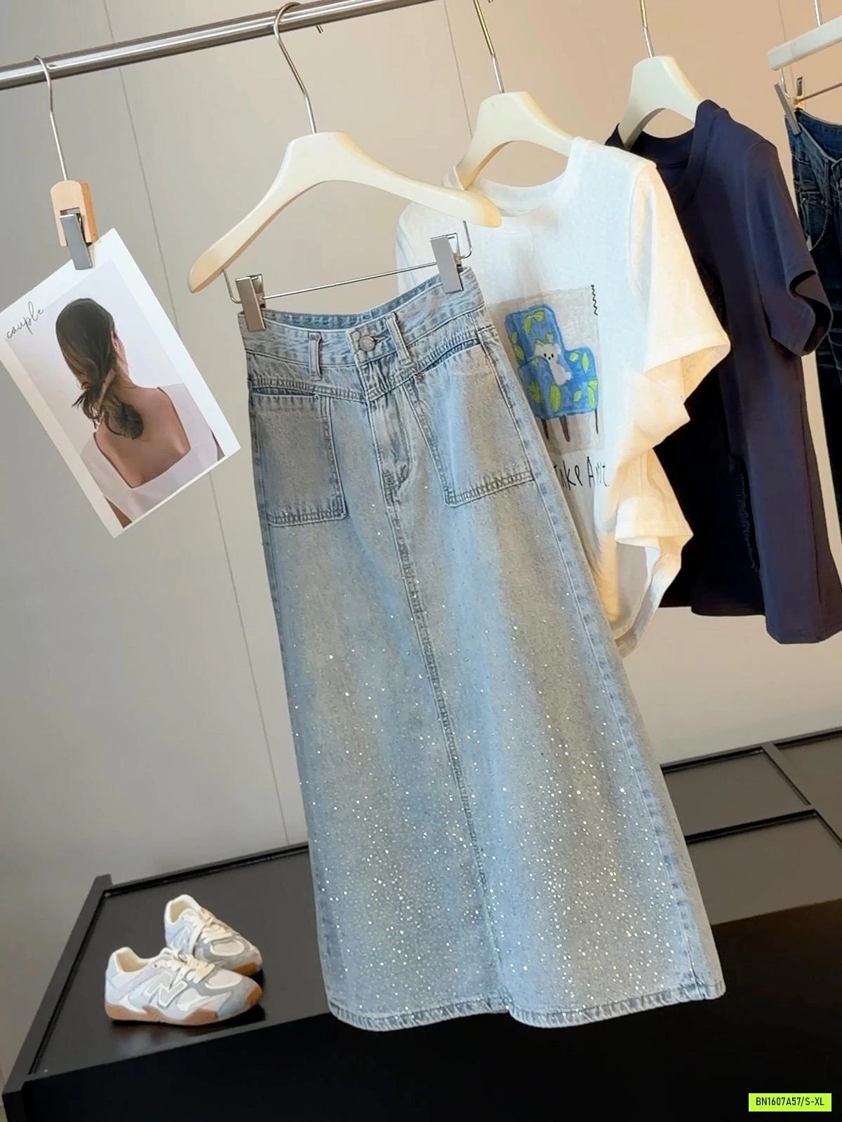 CV JEANS DÁNG DÀI ĐÍNH ĐÁ