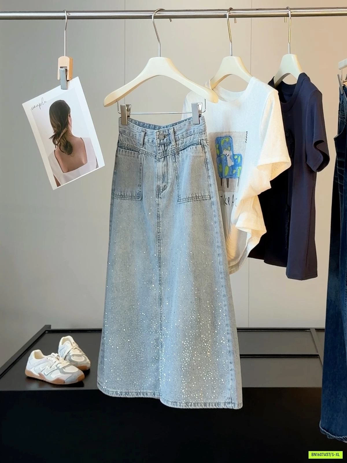 CV JEANS DÁNG DÀI ĐÍNH ĐÁ