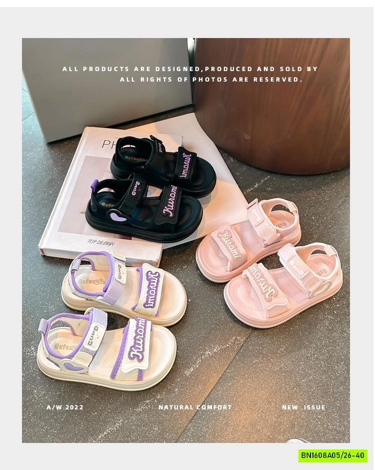 SANDAL CHỮ PHỐI MÀU