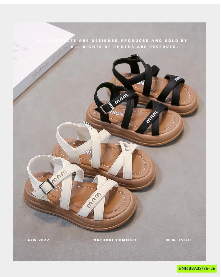 SANDAL QUAI CHÉO IN CHỮ
