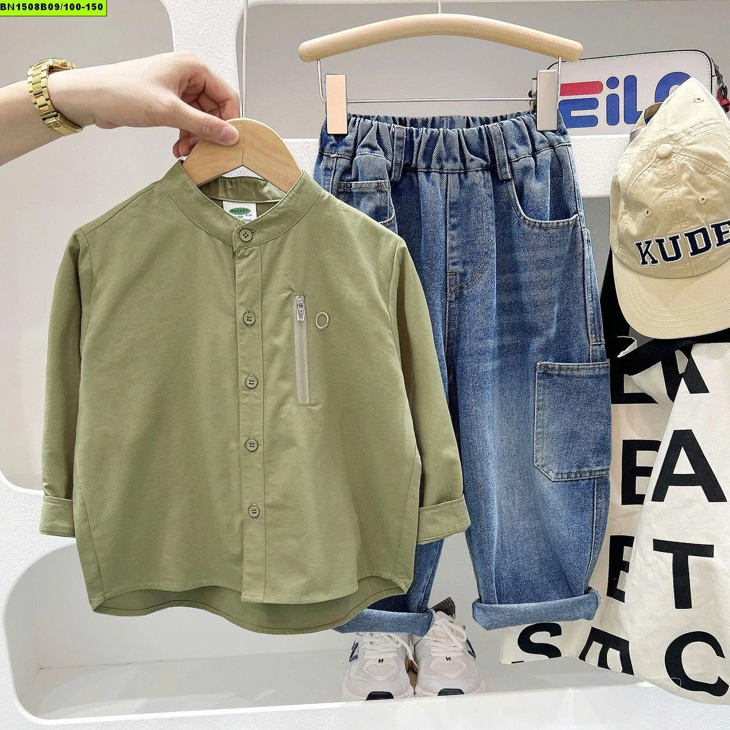 ÁO SƠ MI CỔ TRỤ KACADY