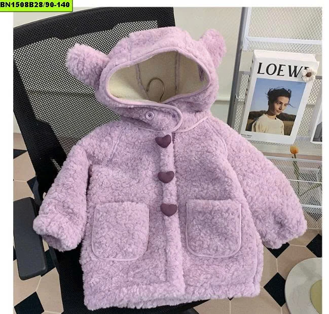 ÁO KHOÁC LÔNG CỪU CÚC TRÁI TIM