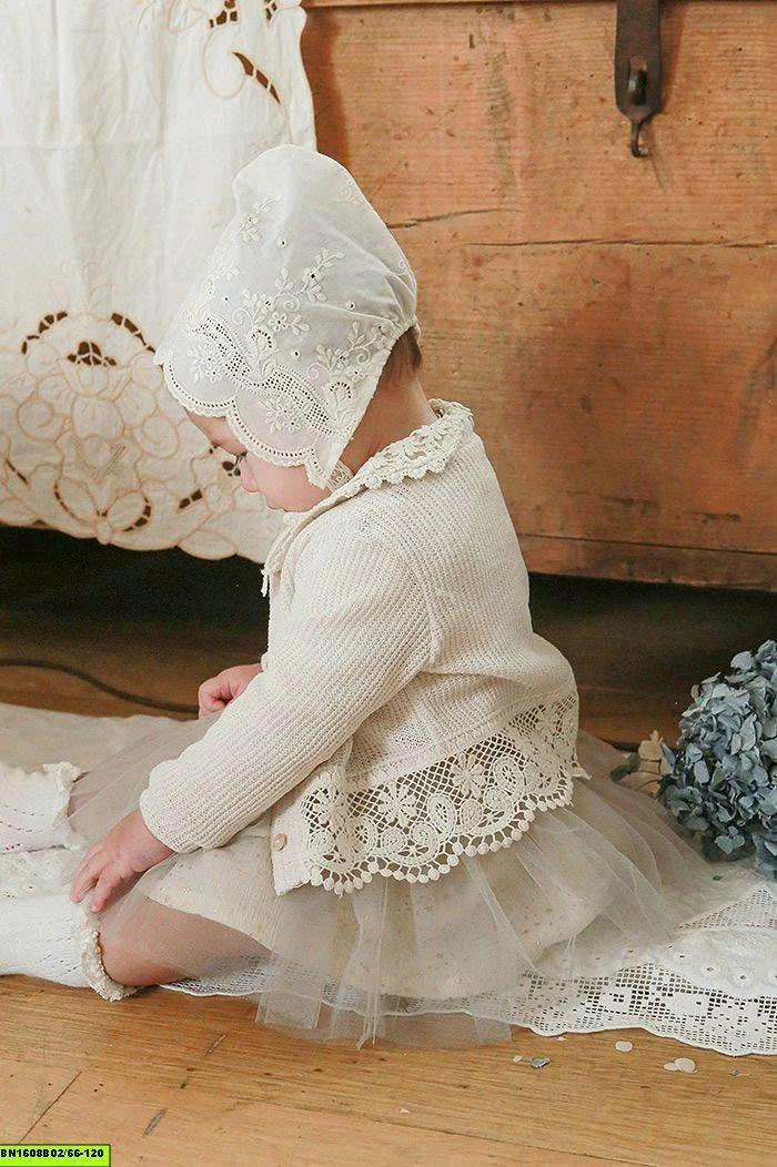 ÁO KHOÁC LEN PHỐI REN SIZE NHÍ