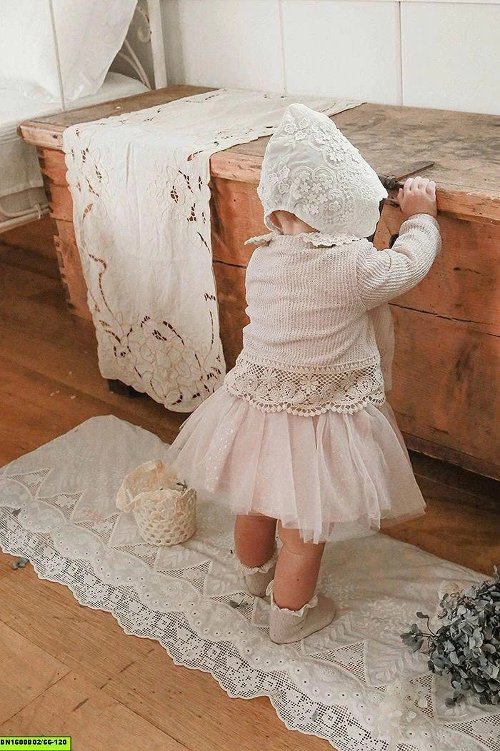 ÁO KHOÁC LEN PHỐI REN SIZE NHÍ