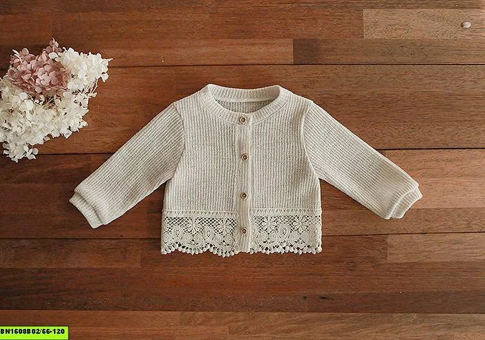 ÁO KHOÁC LEN PHỐI REN SIZE NHÍ