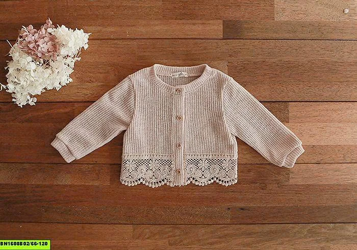 ÁO KHOÁC LEN PHỐI REN SIZE NHÍ