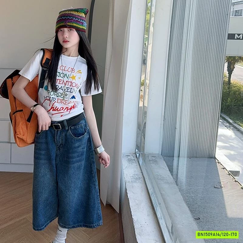 ÁO THUN CHỮ MIX JEANS LỠ SZ ĐẠI