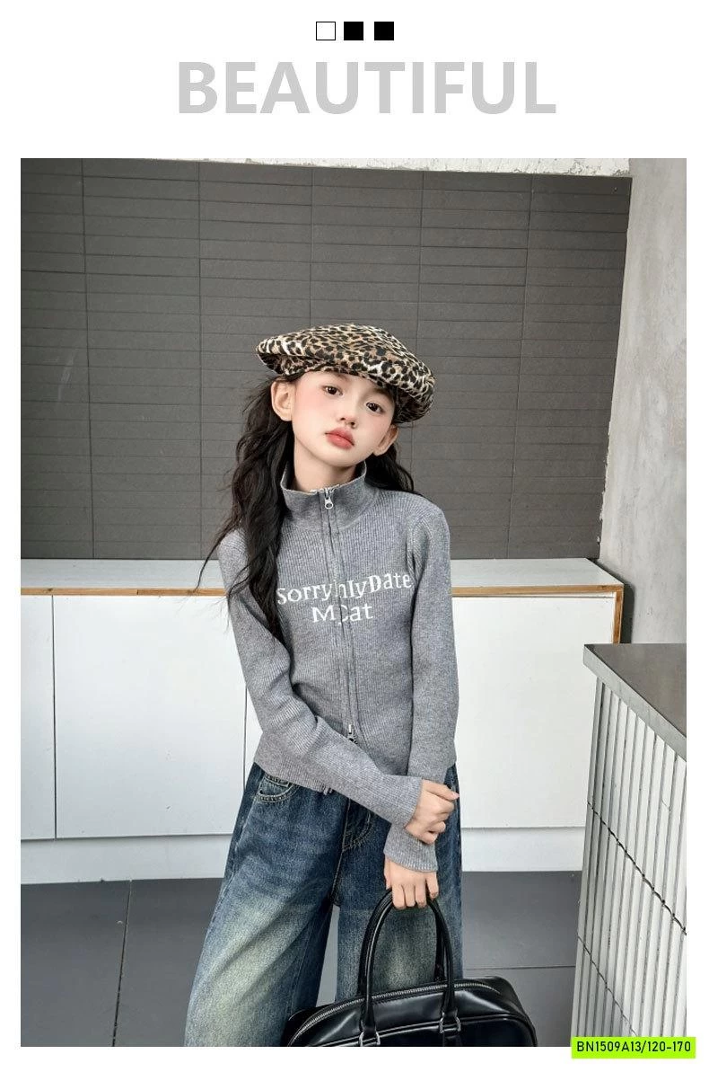 KHOÁC CROPTOP LEN MIX JEANS SUÔNG