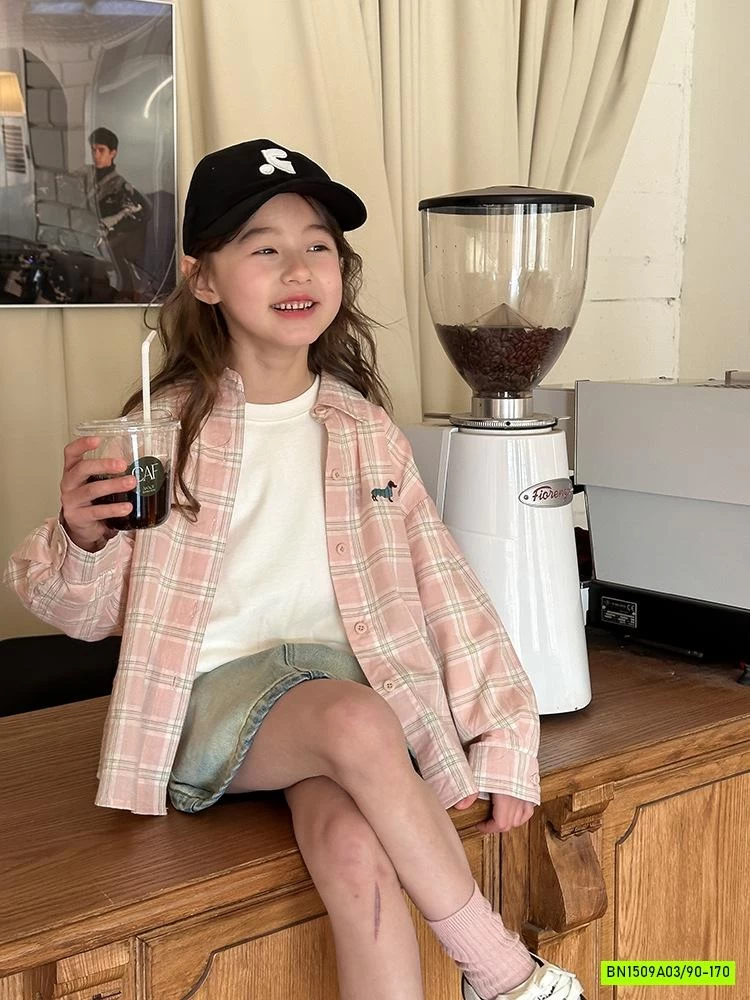 SƠ MI CARO HỒNG 25A052 AMBB